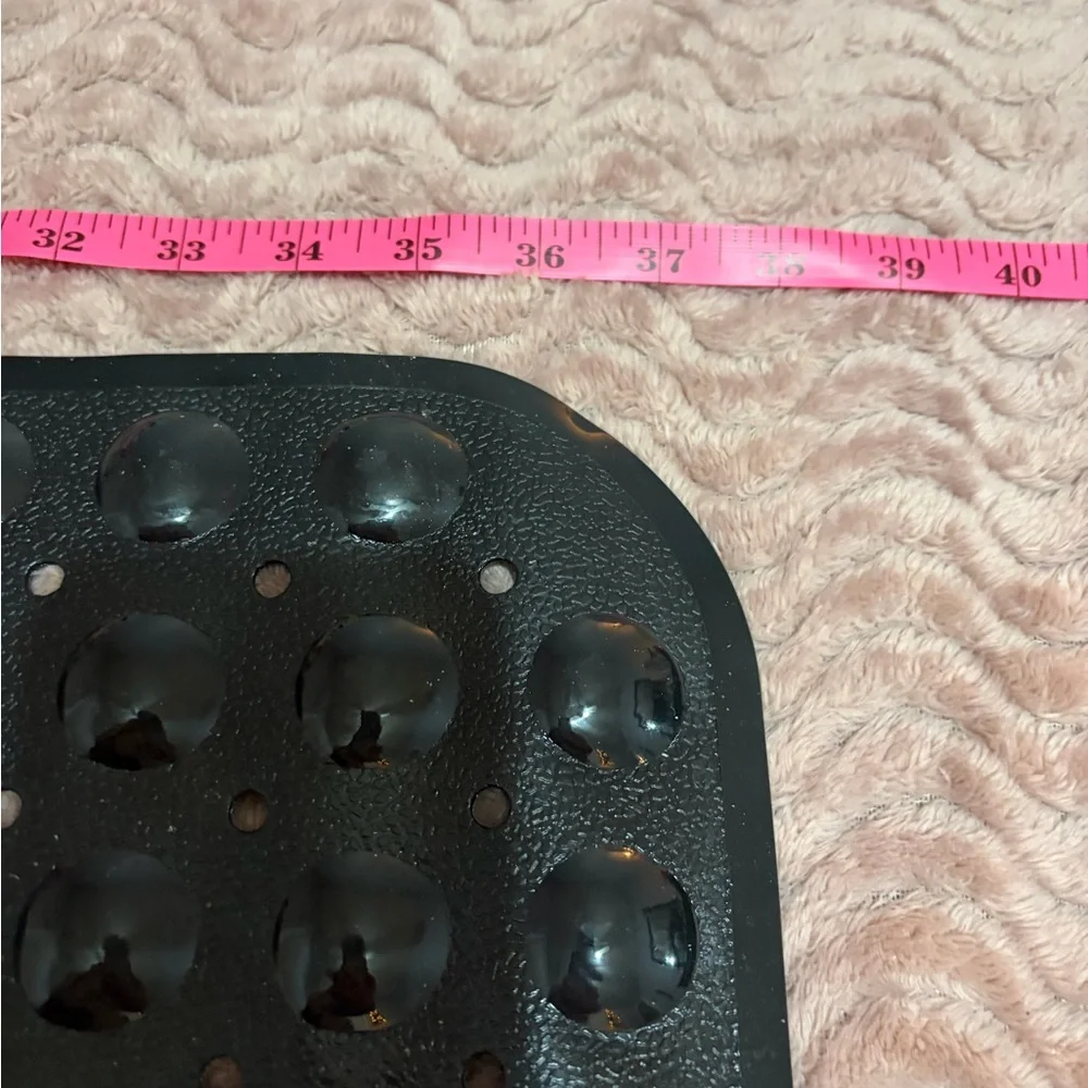 Extra Long Bath Mat Black Textured Suction Cup 100% PVC